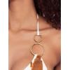 image:imageSteve Madden Womens Adjustable Triangle Bikini Top with Gold Double RingHideout