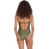 image:imageSteve Madden Womens Bandeau One Piece Swimsuit with Removable StrapsShine Bright Olive