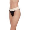 image:imageSteve Madden Womens Banded High Leg High Waist Bikini Bottom with Flirty CoverageBlack Ivory