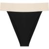 image:imageSteve Madden Womens Banded High Leg High Waist Bikini Bottom with Flirty CoverageBlack Ivory