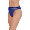 image:imageSteve Madden Womens Banded High Leg High Waist Bikini Bottom with Flirty CoverageMidnight