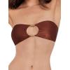 image:imageSteve Madden Womens Cutout Bandeau Bikini Top with Gold BeadsShine Bright Oak Brown