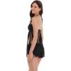 image:imageSteve Madden Womens High Neck Fringe Swim TopBlack