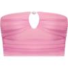image:imageSteve Madden Womens Keyhole Strapless Swim Tube Top with Pearl TrimOrchid