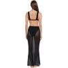 image:imageSteve Madden Womens Mesh Adjustable Tie Front Maxi SkirtBlack