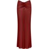 image:imageSteve Madden Womens Mesh Adjustable Tie Front Maxi SkirtMerlot