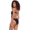 image:imageSteve Madden Womens One Shoulder One Piece with Ring Detail and Open BackRaven