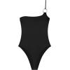 image:imageSteve Madden Womens One Shoulder One Piece with Ring Detail and Open BackRaven