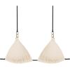 image:imageSteve Madden Womens Over The Shoulder Basic Triangle Bikini TopBlack Ivory