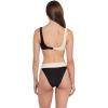 image:imageSteve Madden Womens Ring Front Swim Bralette TopBlack Ivory