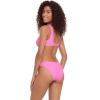 image:imageSteve Madden Womens Ring Front Swim Bralette TopNeon Pink