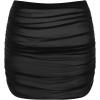 image:imageSteve Madden Womens Ruched Mesh Coverup Mini SkirtBlack