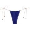 image:imageSteve Madden Womens Ruched Side Tie Tanga Bikini Bottom with Pearl DetailMidnight