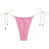 image:imageSteve Madden Womens Ruched Side Tie Tanga Bikini Bottom with Pearl DetailOrchid