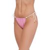 image:imageSteve Madden Womens Ruched Side Tie Tanga Bikini Bottom with Pearl DetailOrchid