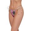 image:imageSteve Madden Womens Ruched Side Tie Tanga Bikini Bottom with Pearl DetailSuper Bloom