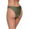 image:imageSteve Madden Womens Scoop Hipster Bikini Bottom with Cheeky CoverageShine Bright Olive