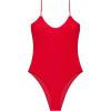 image:imageSteve Madden Womens Scoop Neck One Piece Swimsuit with Gold Chain Detail and Tie BackCherry