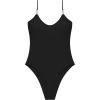 image:imageSteve Madden Womens Scoop Neck One Piece Swimsuit with Gold Chain Detail and Tie BackRaven