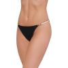 image:imageSteve Madden Womens Strap Side Bikini Bottom with Gold ChainBlack Ivory