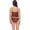 image:imageSteve Madden Womens Tie Front Crop Swim Tankini TopShine Bright Oak Brown