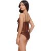 image:imageSteve Madden Womens Tie Front Crop Swim Tankini TopShine Bright Oak Brown