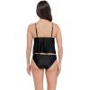 image:imageSteve Madden Womens Tie Front Crop Swim Tankini TopShine Bright Raven