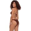 image:imageSteve Madden Womens XBack Ring Front Swim Bralette TopShine Bright Oak Brown