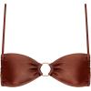 image:imageSteve Madden Womens XBack Ring Front Swim Bralette TopShine Bright Oak Brown
