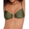 image:imageSteve Madden Womens XBack Ring Front Swim Bralette TopShine Bright Olive