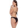 image:imageSteve Madden Womens XBack Ring Front Swim Bralette TopShine Bright Raven