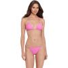 image:imageSteve Madden Womens Adjustable Triangle Bikini Top with Gold Double RingNeon Pink