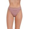 image:imageSteve Madden Womens Banded High Leg High Waist Bikini Bottom with Flirty CoverageChevron Shine Orchid