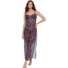 image:imageSteve Madden Womens Mesh Cowl Neck Coverup Maxi Dress with High SlitsStatic Leopard