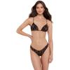 image:imageSteve Madden Womens Over The Shoulder Basic Triangle Bikini TopStatic Leopard