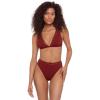 image:imageSteve Madden Womens Over The Shoulder Tall Triangle Bikini Top with StudsMerlot