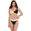 image:imageSteve Madden Womens Ring Front Swim Bralette TopBlack Ivory