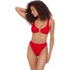 image:imageSteve Madden Womens Ring Front Swim Bralette TopCherry