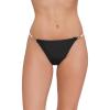 image:imageSteve Madden Womens Strap Side Bikini Bottom with Gold ChainBlack Ivory