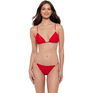image:imageSteve Madden Womens Over The Shoulder Basic Triangle Bikini TopCherry