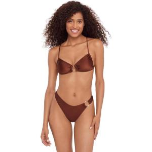image:imageSteve Madden Womens XBack Ring Front Swim Bralette TopShine Bright Oak Brown