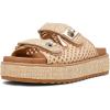 image:imageSteve Madden womens Bigschmona BlackBlack SuedeNatural Raffia