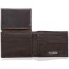 image:imageSteve Madden Mens Slim Leather Wallet with Extra Capacity Attached Flip PocketsBrown Smooth Grain