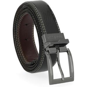 image:imageSteve Madden Mens Reversible Mens Dress Casual Every Day Leather BeltBlackBrown Double Stitch