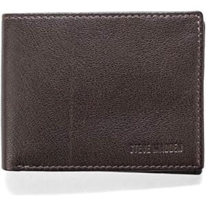 image:imageSteve Madden Mens Slim Leather Wallet with Extra Capacity Attached Flip PocketsBrown Smooth Grain