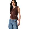 image:imageSteve Madden Womens Aliya Sweater VestChocolate