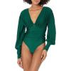 image:imageSteve Madden Womens Kali Bodysuit ShirtPine Green