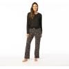 image:imageSteve Madden Womens Pajama 3 Piece Set Long Sleeve Shirt Pants Lounge ShortsBlack Camo Spots