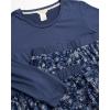 image:imageSteve Madden Womens Pajama 3 Piece Set Long Sleeve Shirt Pants Lounge ShortsDenim Blue  Ditsy Spot