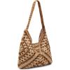 image:imageSteve Madden Womens Steve Madden Bora Straw Crochet HoboBone